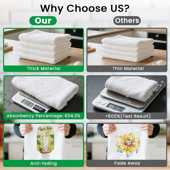 CUTHOLLOW Cocktails & Recipe Decorative Kitchen Towels Set of 4, 15.74"x23.62" - Image 3