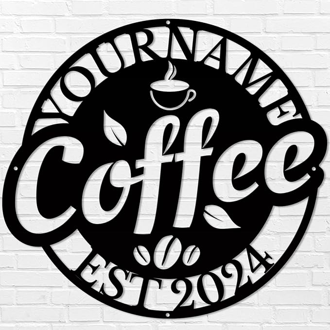 Custom Metal Coffee Bar Signs by Magilab