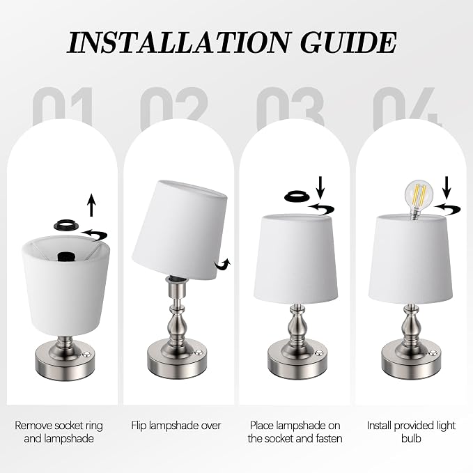 PARTPHONER Mini Cordless LED Table Lamp, 5200mAh Rechargeable Battery Operated - Image 8
