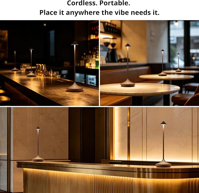 Cordless Rechargeable Table Lamp Set of 2, 3 Color Temperatures 9 Lighting Modes - Image 5