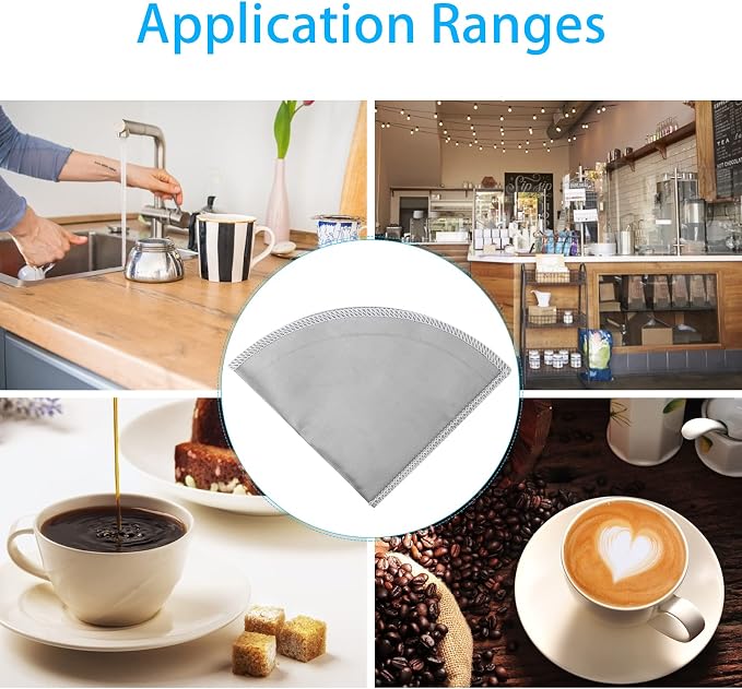 Reusable Pour Over Coffee Filter Stainless Steel Mesh Cone Filter 1‑2 Cup - Image 5