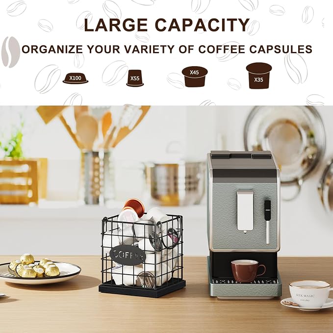YINMIT K Cup Holder Organizer, Sturdy Coffee Pod Holder Organizer, 35 Kcup - Image 4