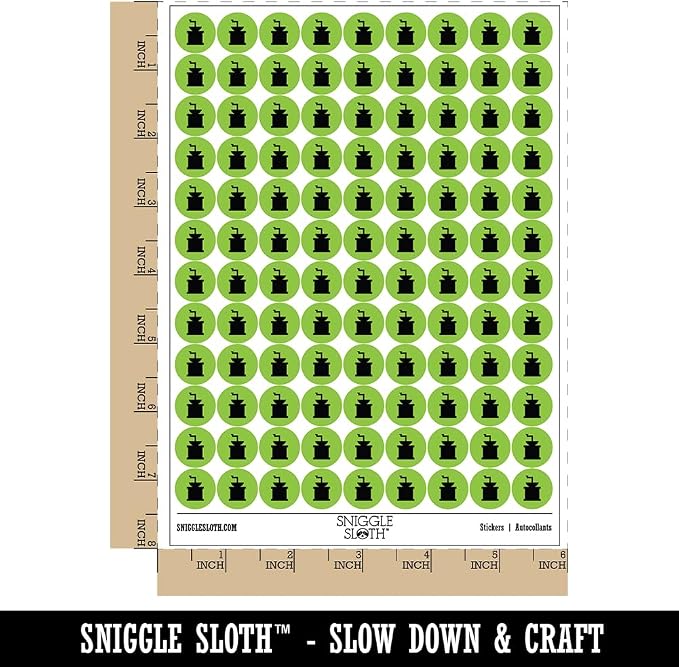 Coffee Grinder Solid 200+ Round Stickers - Image 2