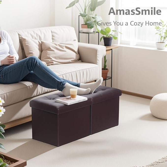 AmasSmile Footrest Ottoman Bench - Image 3