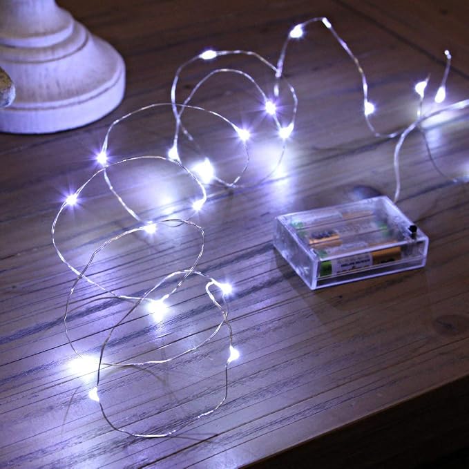 Ariceleo Led Fairy Lights Battery Operated, 4 Packs Mini Battery Powered Copper by Ariceleo