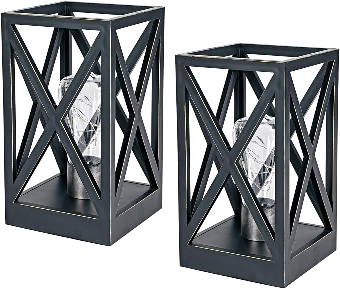 WINGBO 2 Pack Retro Battery Powered Table Lamps, Battery Operated Cordless Lamp - Image 8