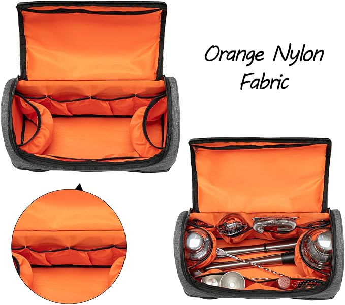 CURMIO Bartender Kit Bag, Portable Travel Carrying Bag - Image 2