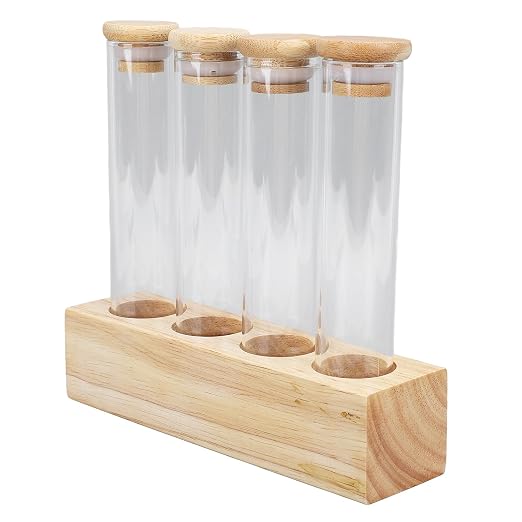 Coffee Bean Jars Canisters Solid Wood Base Airtight Storage Containers Single - Image 2