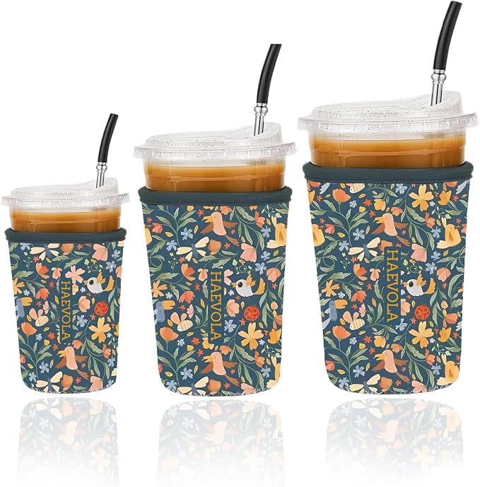 Reusable Insulated Neoprene Iced Coffee Cup Sleeve, Durable Drink Sleeve by Unknown