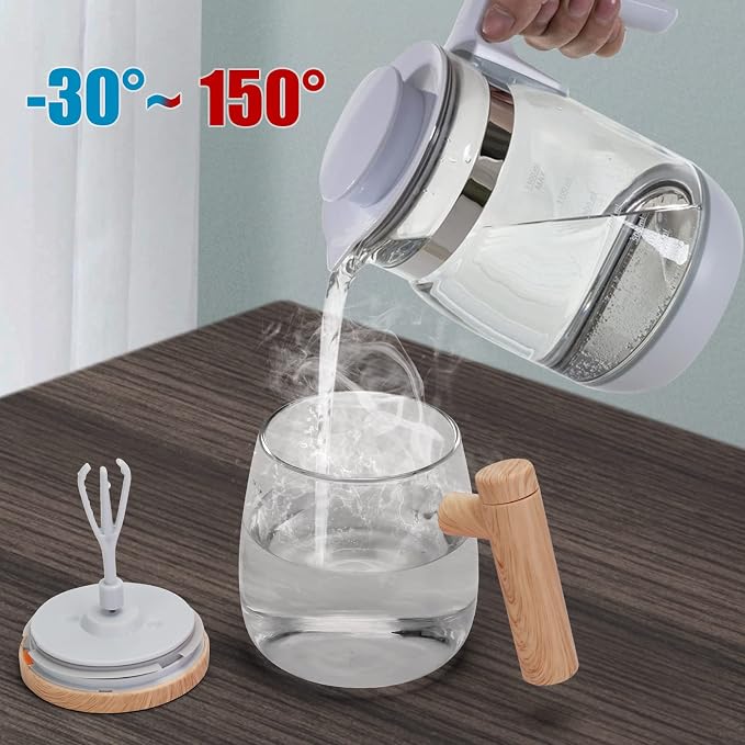 Self Stirring Coffee Mug, Glass Electric Self Mixing Cup - Image 7