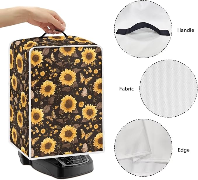 Sunflower Butterfly Coffee Maker Cover Dust Protection Coffee Machine Cover - Image 5