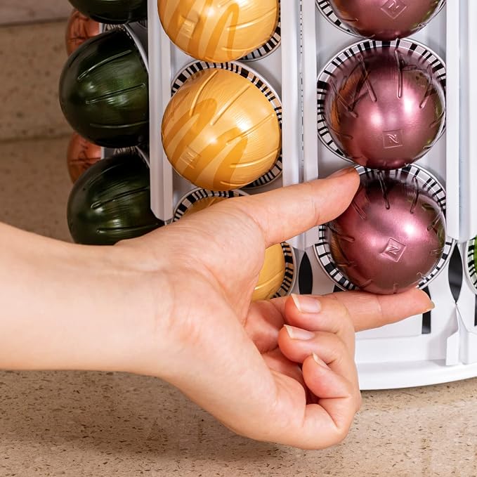 FlagShip Vertuo Pod Holder for Nespresso Pod Carousel Coffee Pod Stand - Image 5