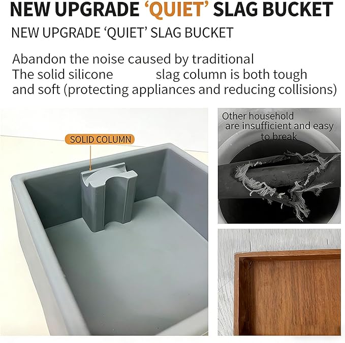 Extended Use Food Safe Silicone Coffee Puck Disposal Bin Quiet and Temperature - Image 7