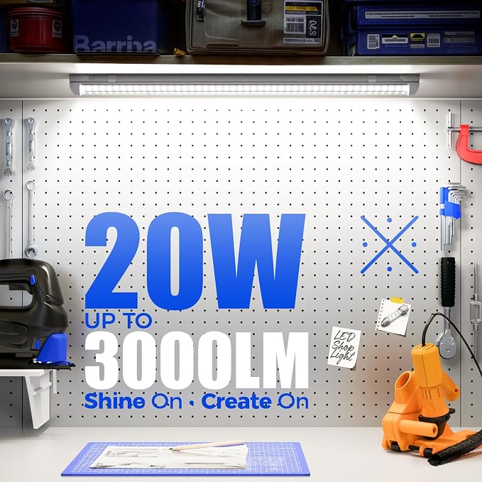 Barrina 5000K 2FT LED Shop Light, T8 Shop Lights - Image 2