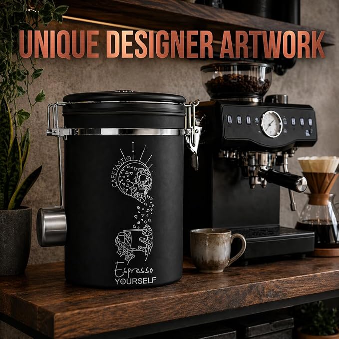 Large Coffee Canister – Airtight Stainless Steel Storage Container - Image 6