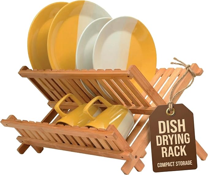 Bambüsi Collapsible Dish Drying Rack by Bamb%C3%BCsi