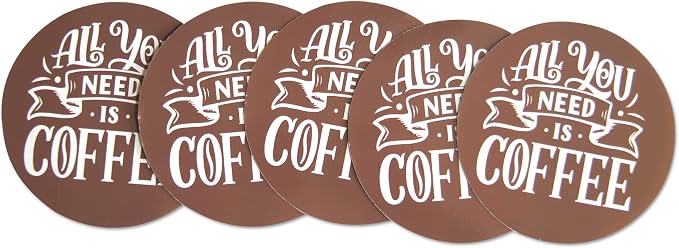 Novel Merk Coffee Word Art Vinyl Stickers - Image 7