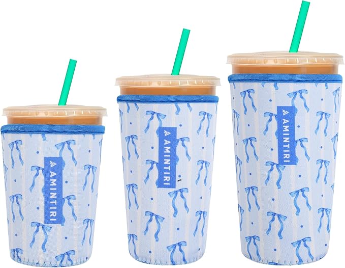 3 Pack Reusable Sleeve for Iced Coffee Cup, Coffee Neoprene Sleeve for Iced&Hot by Unknown