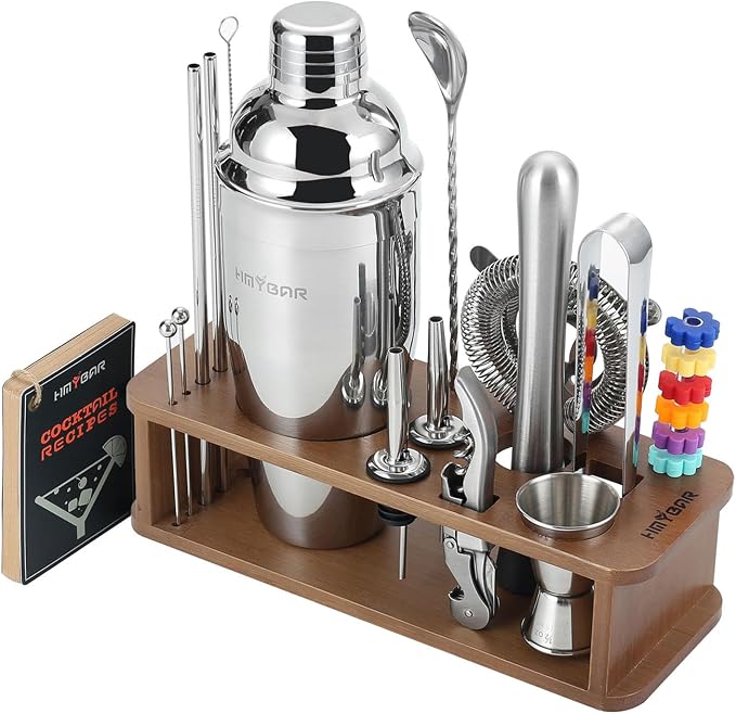 HMYBAR® 22-Piece Cocktail Shaker Set, Mixology Bartender Kit by HMYBAR