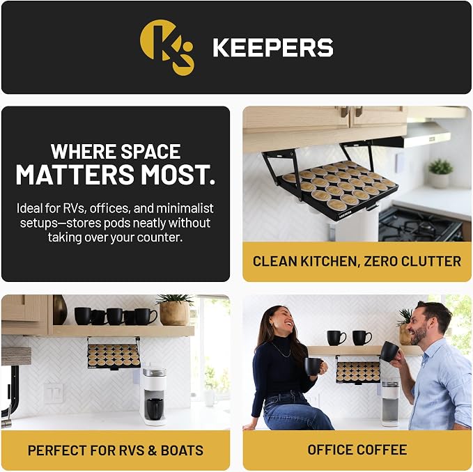 COFFEEKEEPERS KEEPERS Under Cabinet K Cup Holder - Image 8