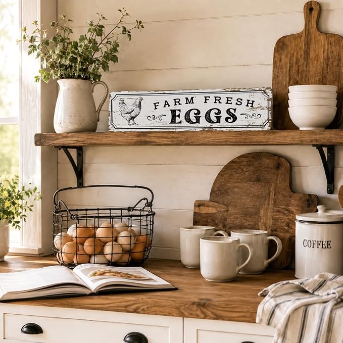Rustic Farmhouse Style Chicken Coop Sign, Metal Outdoor Chicken House Signs - Image 5
