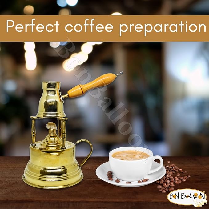 Al Bramony Brass Turkish Greek Coffee Alcohol Burner Maker Table Top Tabletop - Image 9