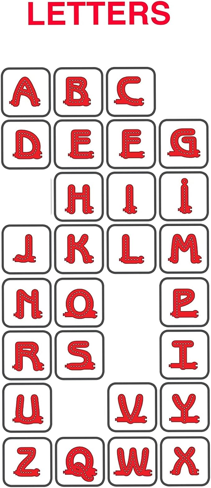 M&T Displays LED Marquee Letter Lights Modular Red Light Up Alphabet Initial C - Image 4