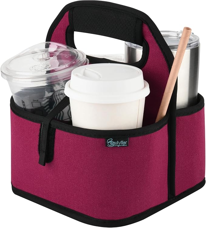Beautyflier Reusable Insulated Coffee Cup Carrier, Portable Drink Holder by Beautyflier