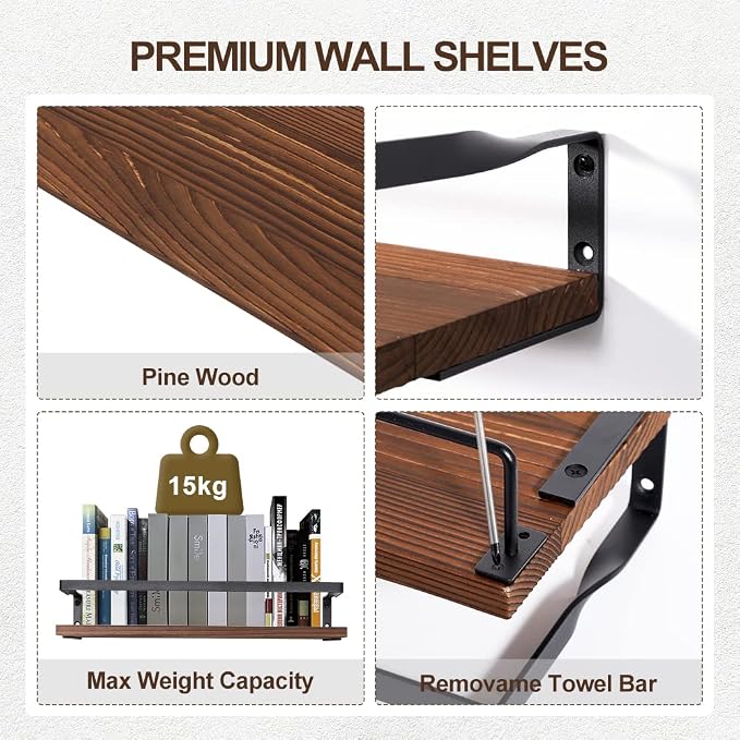 Uten Floating Shelves, Wall Shelf Outdoor, Bathroom Shelves - Image 8