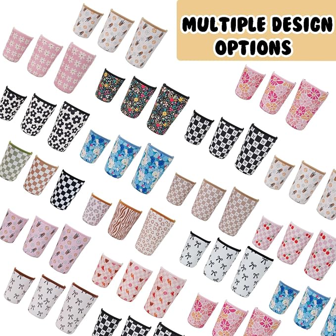 Haevola 3 Pieces Reusable Insulated Neoprene Iced Coffee Cup Sleeve, Durable - Image 7