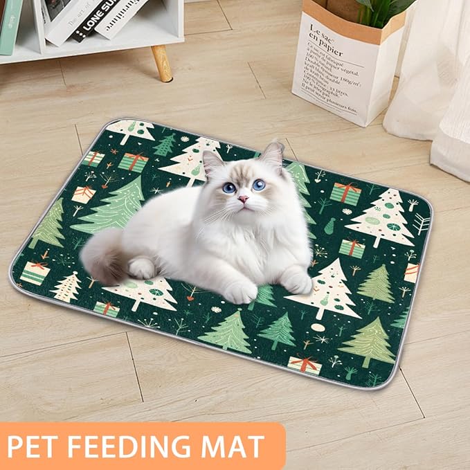 Xmax Trees And Gifts Dish Drying Mat, Kitchen Counter Quick Dry Pads - Image 7