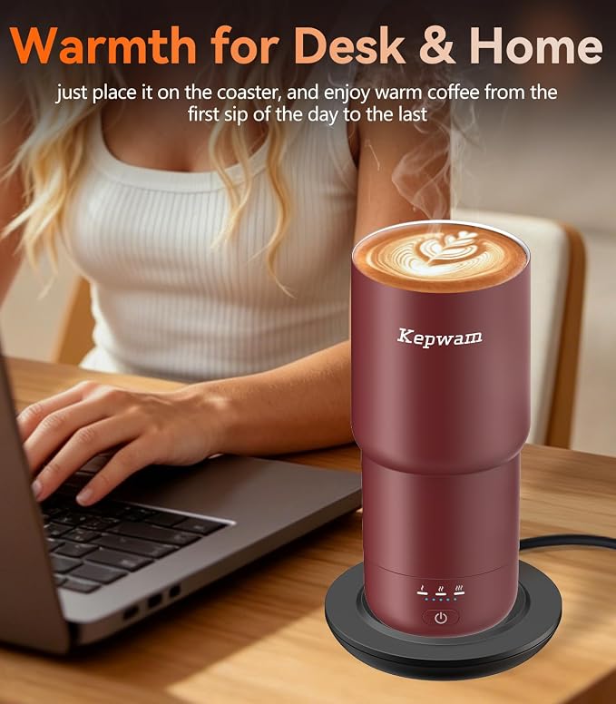 Kepwam Heated Coffee Mug Rechargeable T3, 20oz Self-Heating Travel Mug - Image 4
