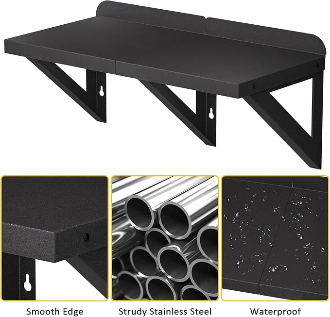 Stainless Steel Shelf Wall Mounted 12 x 24 Inches, Commercial Shelving - Image 4