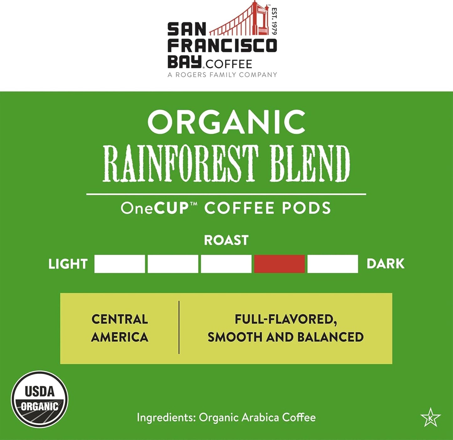 San Francisco Bay Compostable Coffee Pods - Organic Rainforest Blend (72 Ct) K Cup Compatible including Keurig 2.0, Medium Dark Roast