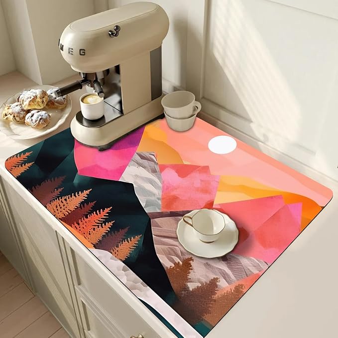 Coffee Mat, Coffee Bar Accessories Fit Under Coffee Maker Espresso Machine by Unknown