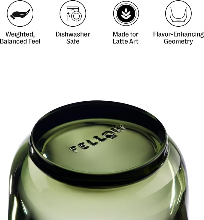 Fellow Pirch Espresso Glasses 3.5 oz Artisanal Cups, Dishwasher Safe Coffee - Image 2