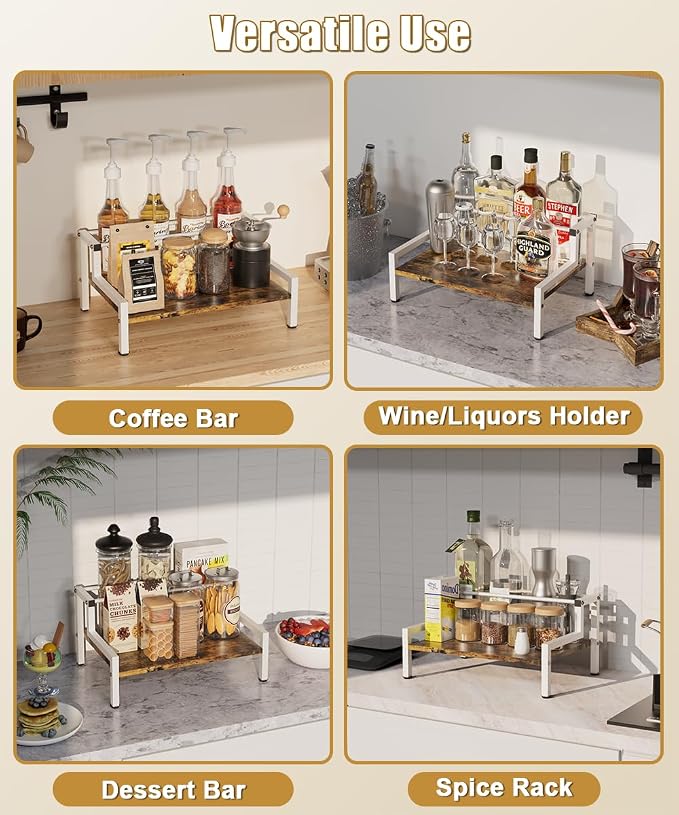 Coffee Syrup Rack Organizer for Countertop, 4 Syrup Bottles Holder Stand for - Image 7