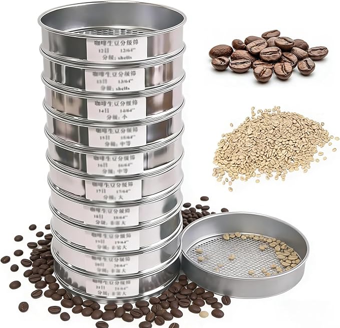 Premium Coffee Bean Grading Sieve Set, Professional Green Bean Sorting Tool by Unknown