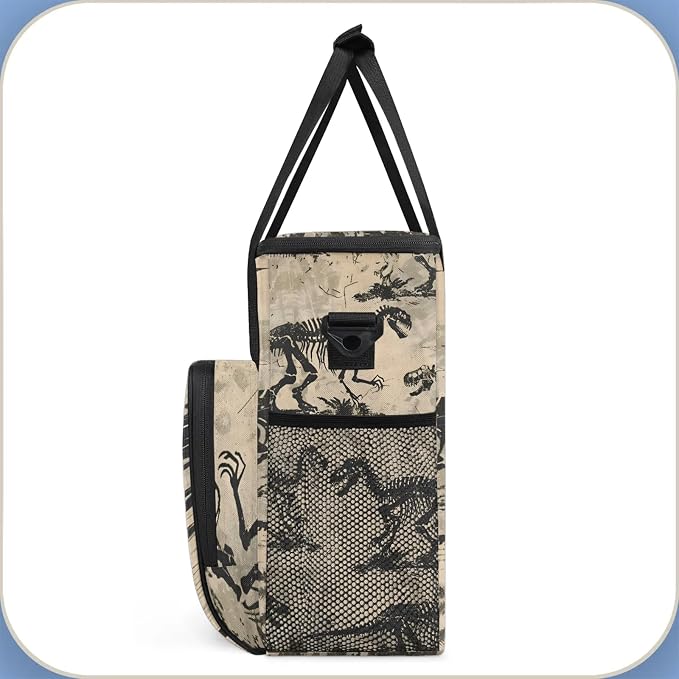 Cool Dinosaur Skeleton Coffee Maker Carring Bag, Large Insulated Storage - Image 4
