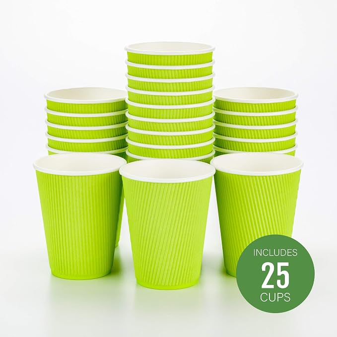 Restaurantware Ripple Wall Coffee Cup 25 Count 12 Ounce Insulated Hot Beverage - Image 2