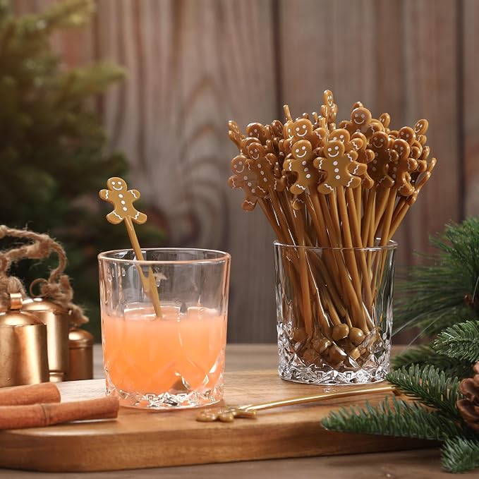 Chengu 100 Pcs Winter Drink Stirrers Xmas Stir Sticks Bulk Holiday Coffee - Image 3