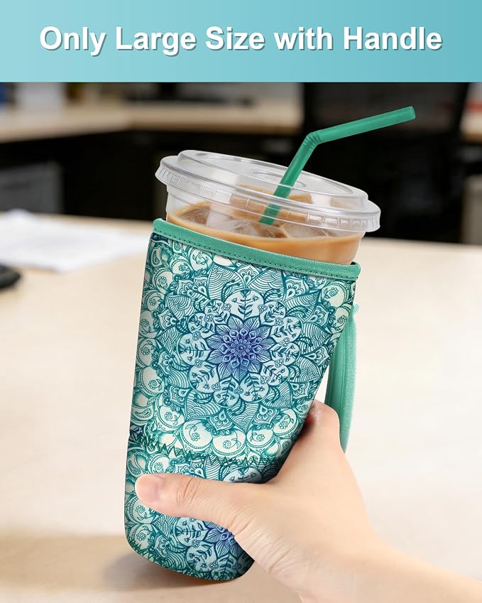 Fintie 3 Pack Reusable Iced Coffee Sleeve, Insulated Drink Cup Cover - Image 7