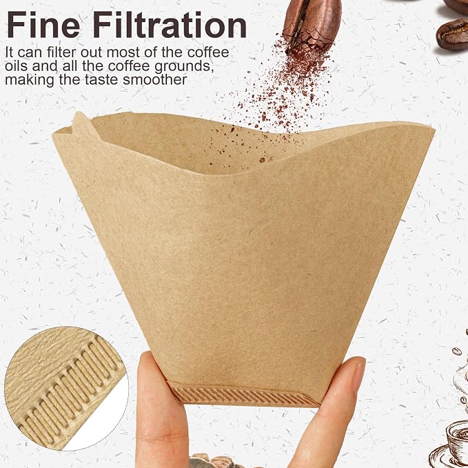240Pcs Coffee Filters #4, Unbleached Natural Coffee Filters 8-12 Cup, - Image 5