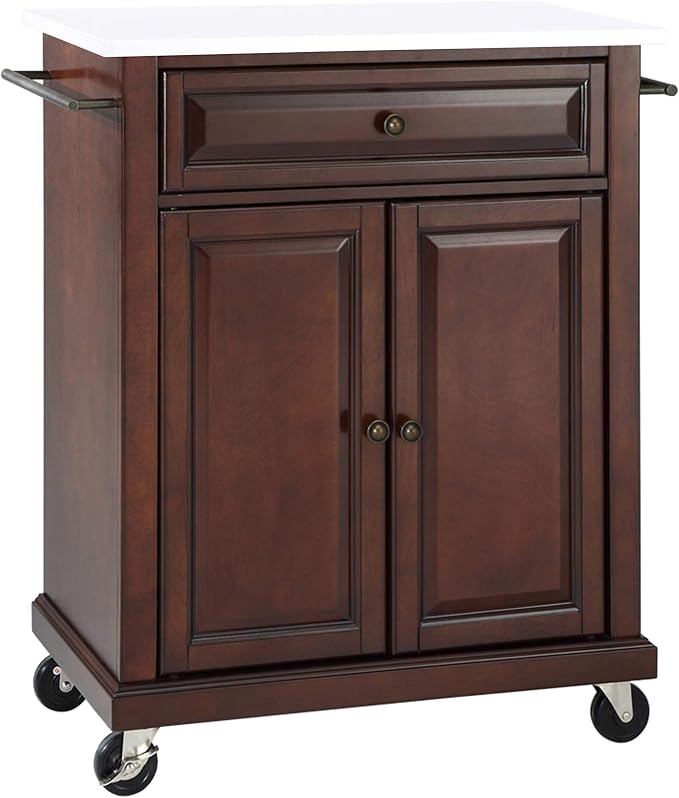 Crosley Furniture Compact Stone Top Small Rolling Cart by CrosleyFurniture