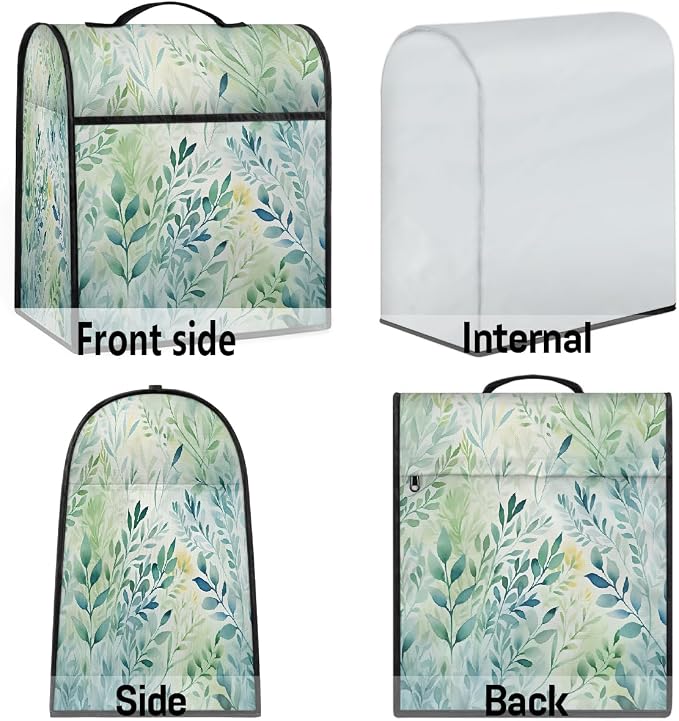 Leaves Kitchen Aid Mixer Cover Compatible Stand Mixer Dust Cover | Watercolor - Image 7