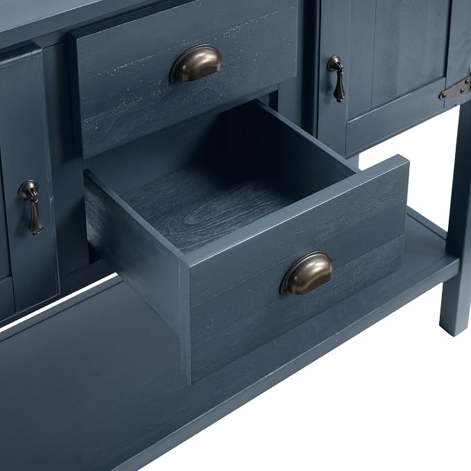 LKTART Farmhouse Sideboard Buffet Cabinet, Solid Wood Sideboard - Image 8