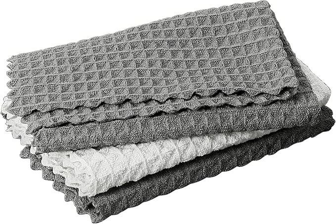 Barista Towel, Extra Thick Waffle Microfiber Coffee Cleaning Cloths, Espresso by EubooTree