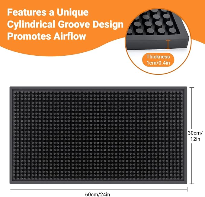 Bar Mat, Non-Slip Large Dish Drying Spill Mat - Image 3