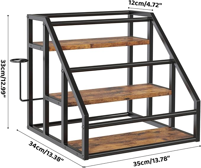 Coffee Syrup Rack Organizer, 3 Tier Countertop Storage Shelves, Kitchen Storage - Image 7