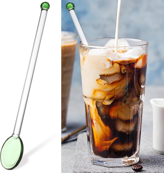 IMIKEYA 6Pcs Swizzle Stick Glass Cocktail Stirrers - Image 7